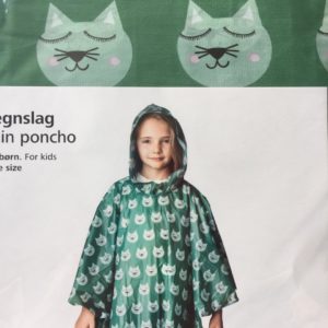 Capa de Lluvia. Gatitos Verde